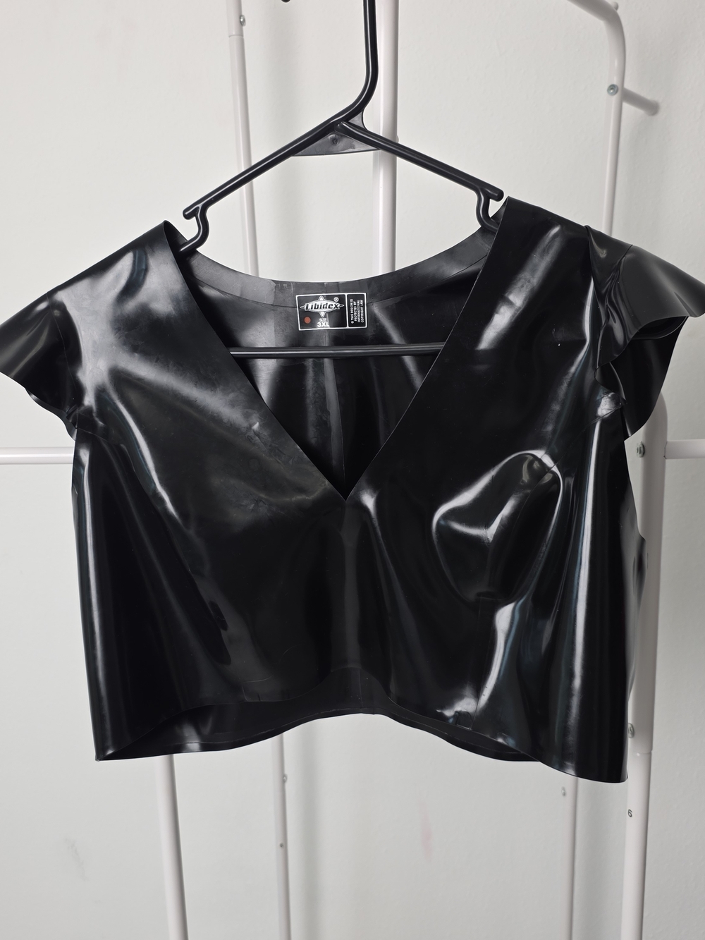 Kerry Crop Top Black Latex Libidex Top